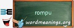 WordMeaning blackboard for rompu
